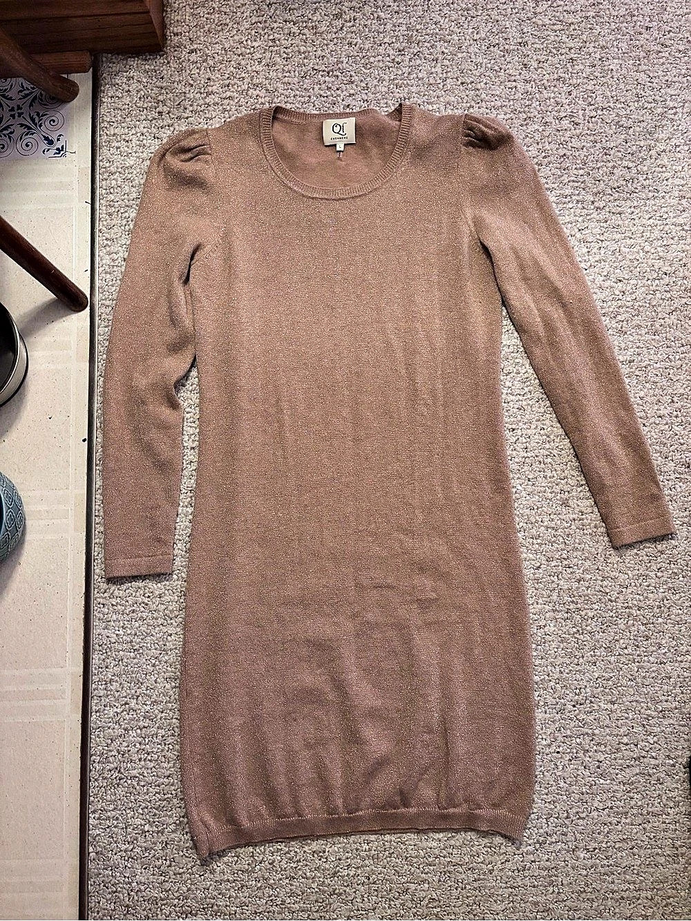 Qi Cashmere Mini Long Sleeve Dress - Like New